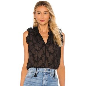 Rebecca Taylor Sleeveless Vine Embroidery Top (NWOT)